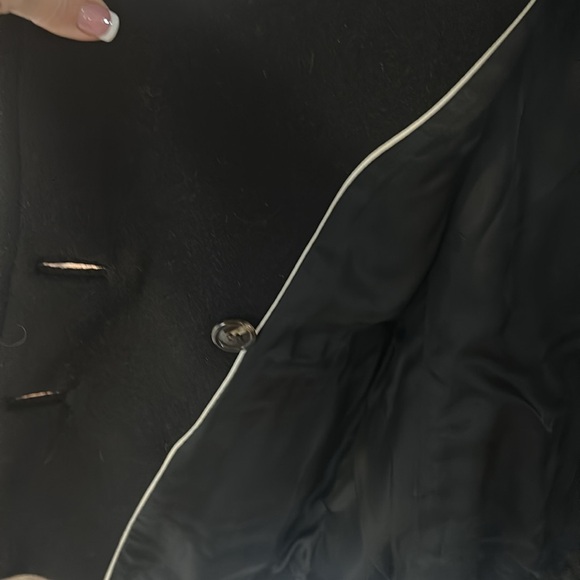 Banana republic short, black, pea coat, double breasted size small like new - Picture 3 of 6